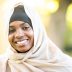 Muslim beautiful black woman wearing a hijab